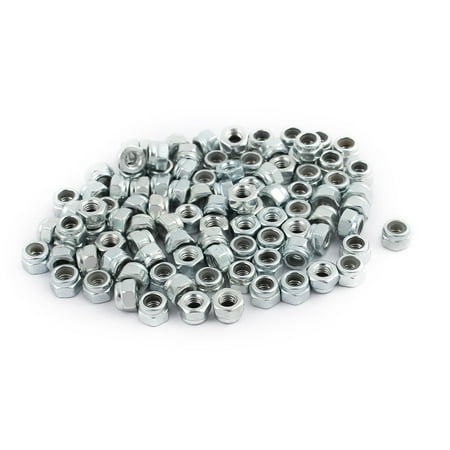 

100pcs M2.5 Stainless Steel Self-Locking Anti-loose Insert Hex Nylock Lock Nuts