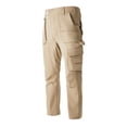 thumbnail image 4 of TOMVIGX Mens Cargo Pants Relaxed Fit Water Resistant Ripstop Hiking Pants Lightweight Elastic Waist Stretch Work Jeans Breathable Hunting Khaki Pants with Pockets 4XL, 4 of 8