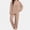 Khaki, variant on Women's Fuzzy Fleece Sets 2 Piece, Long Sleeve Cable Knit Tops and Pants Winter Warm Cozy Home Sets