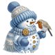 thumbnail image 1 of (K493) Serie Navideña Muñeco Nieve Con Diamantes Parciales Pintura Resina Con Forma Especial Diamantes 30x30cm, 1 of 9