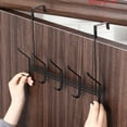 thumbnail image 3 of Double Rows 10 Hooks Door Rear Hanging Rack Non-Marking Free Punch Storage Rack, 3 of 14
