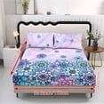 thumbnail image 2 of COEQINE Queen Sheets 3 Pieces Bed Sheets Set, Soft Fade Resistant Easy Care Bedding Set All Season Wrinkle Free Bottom Bedsheet for Queen Size Bed, Boho Mandala Floral Marble, 2 of 5