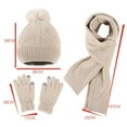 thumbnail image 4 of Xunlbb Scarf Set Winter Warm Hat Scarf Gloves Women's And Men Knit Hat Warm Scarf Gloves Three Piece Thickened Pullover Hat Christmas Gift on Clearance, 4 of 4