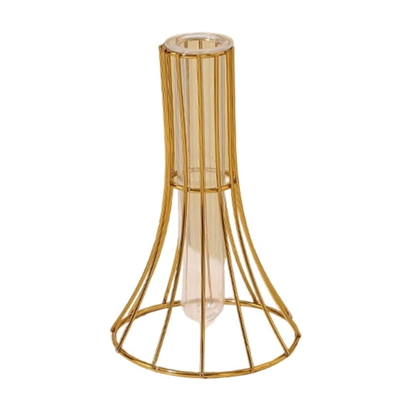 Propagation Vases with Iron Stand Clear Glass 16cm for Hydroponic Plants Tabletop Home Office Decor