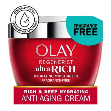 Olay Regenerist Ultra Rich Face Moisturizer, Fragrance-Free, Hydrates All Skin Dryness 1.7 Oz