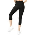 thumbnail image 4 of Women's Active Buttery Soft Yoga, Gym Workouts 4-way stretch Capri Leggings, Black Small, 4 of 7
