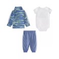 thumbnail image 2 of Adidas CREW BLUE Baby Boys Tricot Jacket, Bodysuit & Pants, 3 Piece Set, US 6M, 2 of 3