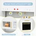 thumbnail image 4 of Pirecart Toddler Pretend Paly Kitchen, Wooden Kitchen Play Set with Real Sound and Light, 6-Piece Kitchenware, Sink & Stove, Water Dispenser & Hood, Kids Play Kitchen for Age 3+, White, 4 of 9