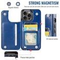 thumbnail image 2 of Funda cartera Wefor para iPhone 13 Pro Max de cuero PU azul, 2 of 9