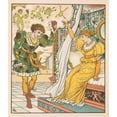 thumbnail image 2 of Walter Crane 12x14 Gold Ornate Wood Frame and Double Matted Museum Art Print Titled - Beauty and the Beast Pl. 10 (1896), 2 of 4