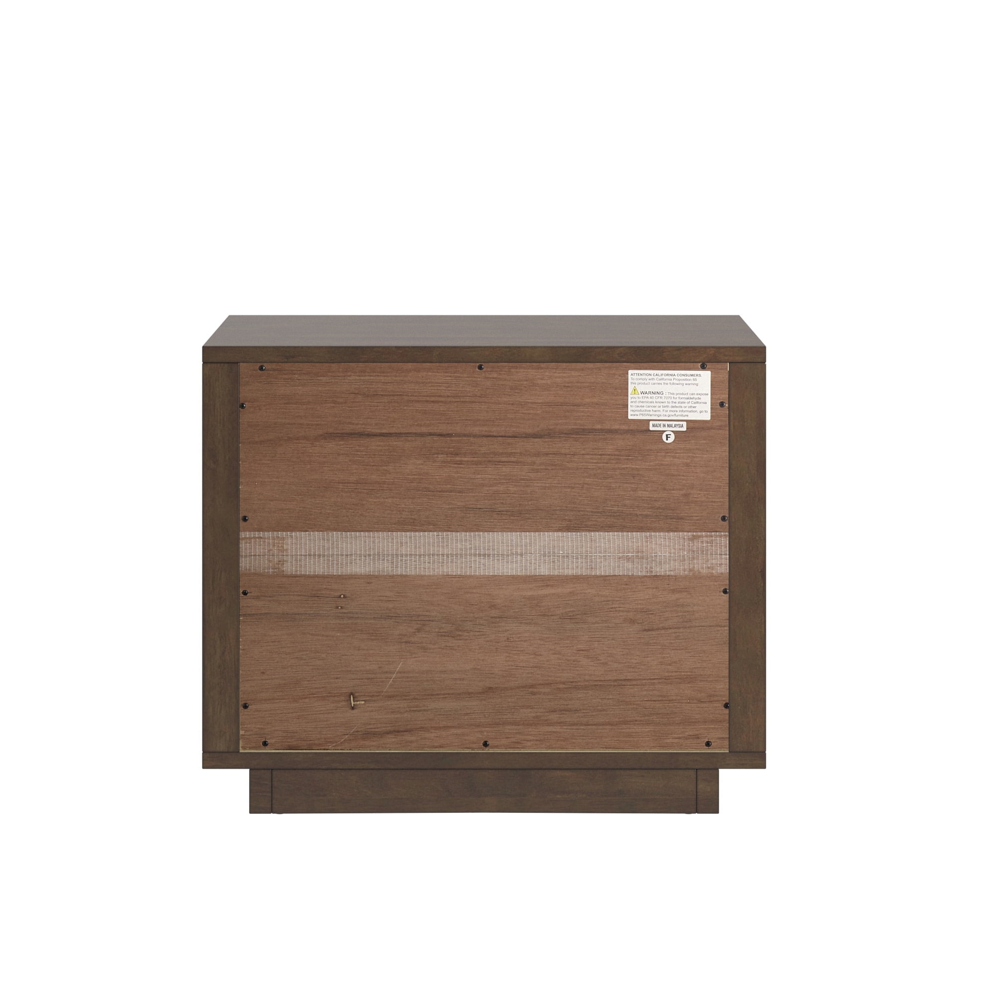 Weston Home Potrero Danish-Inspired Modern 1-Drawer Nightstand, Walnut Finish