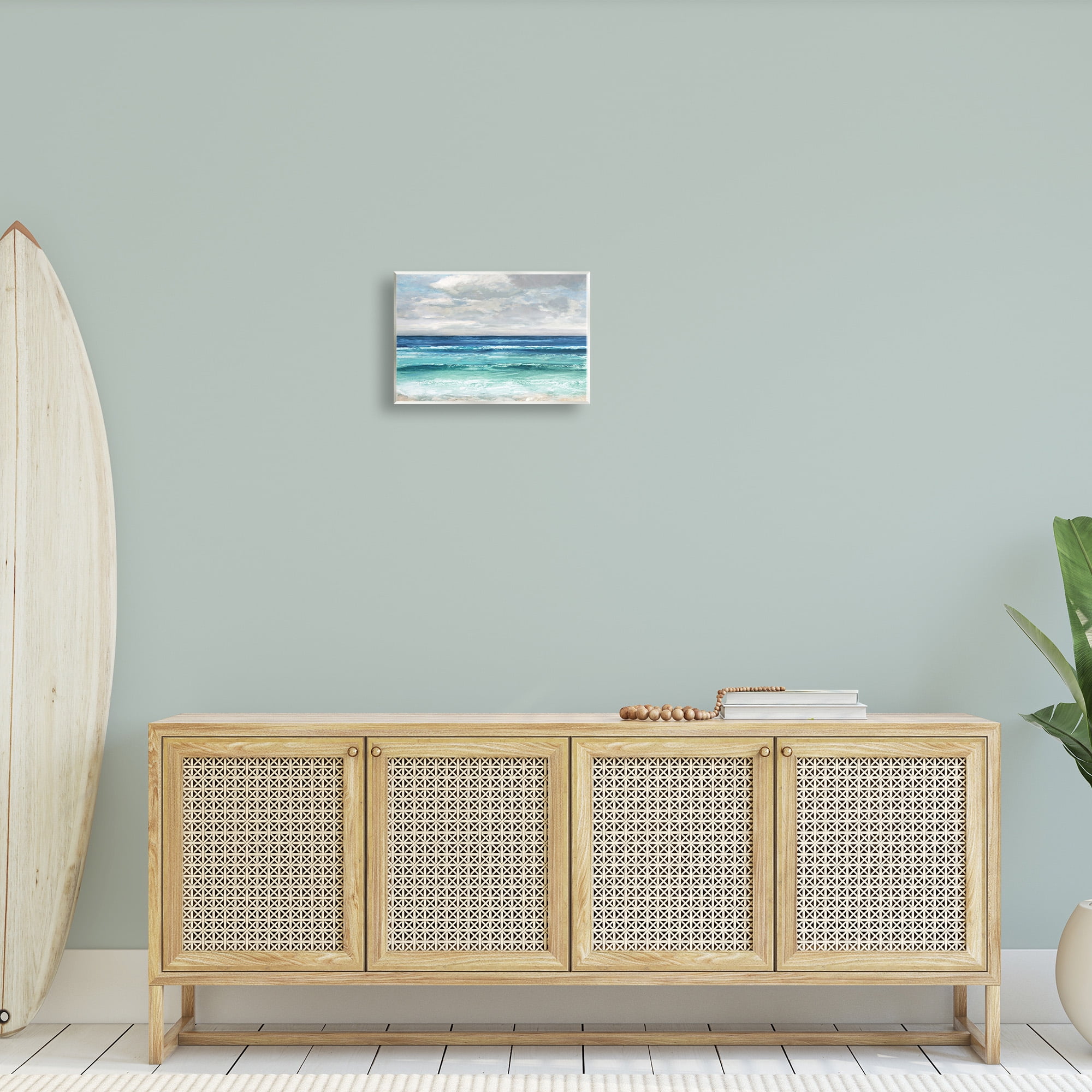 Stupell Industries Abstract Beach Clouds Landscape Painting Unframed Art Print Wall Art, 15 x 10