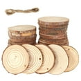 thumbnail image 1 of EIMELI 30pcs Natural Wood Slices Unfinished Wooden Log Kit Predrilled Wood Chip with Rope Round Wooden Circles for Arts Painting DIY Crafts Wedding Decorations Christmas Ornaments, 1 of 8