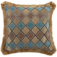 thumbnail image 4 of Chic Home Sue 13 Piece Comforter Set Chenille Geometric Scroll Pattern Flange Border Bed in A Bag - Sheet Set Bed Skirt Decorative Pillows Shams Included, Queen, Blue Queen Blue, 4 of 8