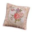 thumbnail image 4 of Funda de cojín con diseño floral bordado y estampado europeo Caqui, 4 of 9