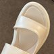 thumbnail image 2 of Sandalias de piel sintética para mujer, sandalias de verano planas con punta abierta para mujer, sandalias de piel sintética para mujer optimizadas para la excelencia, 2 of 9