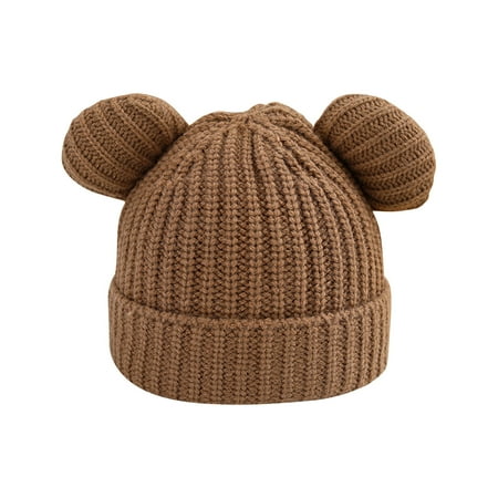 

QWERTYU Children Winter Knitted Hat Infant Baby Toddler Cap Ski Beanie for Girl Boy 4M-3Y One Size