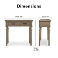 thumbnail image 4 of Finch Cassatt 2 Drawer Console Table Gray, 4 of 11