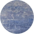 thumbnail image 1 of Ahgly Company Indoor Round Mid-Century Modern Azure Blue Oriental Area Rugs, 7' Round, 1 of 6
