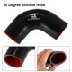 thumbnail image 4 of 51mm 2" ID 90 Grado Coche Siliciona Manguera Acoplador Intercooler Tubo Rojo, 4 of 6