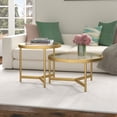 thumbnail image 7 of Evelyn&Zoe Quentin 30" Wide Round Coffee Table in Brass, 7 of 7