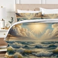 thumbnail image 3 of Home Textiles 3D Sky Clouds Sun Printed Comforter Cover Set Kids Adult Superior Bedroom Decor Bed Set, 3 of 6