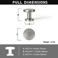 thumbnail image 3 of Goo-Ki Set of 12 Sleek Satin Nickel Cabinet Knobs with Cylindrical Stem, Modern Kitchen Drawer Handles Minimalist Dresser Hardware, 3 of 8