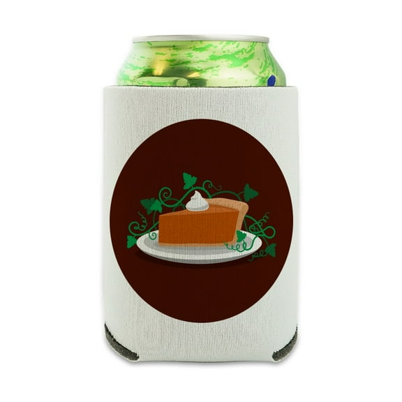 Pumpkin Pie Can Cooler - Drink Sleeve Hugger Collapsible Insulator - Beverage Insulated Holder