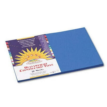 5PK Prang SunWorks Construction Paper, 50 lb Text Weight, 12 x 18, Bright Blue, 50/Pack (7507)