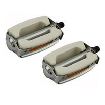 krate Pedals 1/2" White/Chrome. Bike pedals, bicycle pedal, for lowrider , beach cruiser, chopper, limo, stretch bike