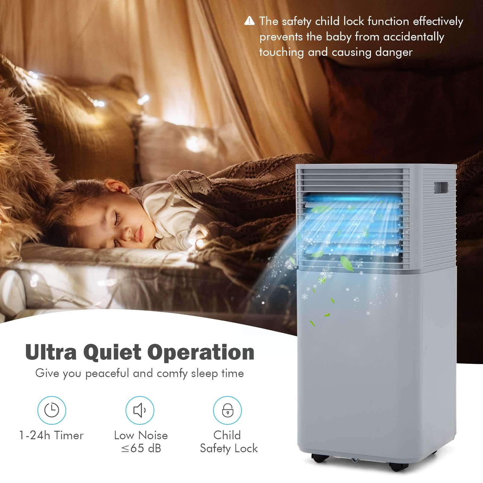 Giantex 4-in-1 Portable Air Conditioner 10000BTU, Multi-function & Powerful AC Unit w/Sleep Mode, Suitable for Bedroom, Living Room, Office, Gray