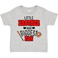 thumbnail image 3 of Inktastic Little Brother and Biggest Fan Baseball Glove and Bat Boys Toddler T-Shirt, 3 of 5