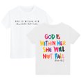 thumbnail image 4 of Grblisyd Girls Christian Shirs God is Within Her Jesus Shirt for Kids Faith Cute Graphic Letter Tshirt Inspirational Religious Short Sleeve Crew Neck Top, 4 of 4