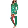 thumbnail image 3 of Conjunto de pijama elegante con estampado navideño para mujer, ropa de dormir femenina de manga larga, Jersey cómodo, ropa de estar por casa, Otoño e Invierno, 3 of 4