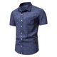 thumbnail image 2 of Camisa de manga corta informal de negocios con estampado de moda para hombre de verano Pompotops oipoqjl44191, 2 of 9