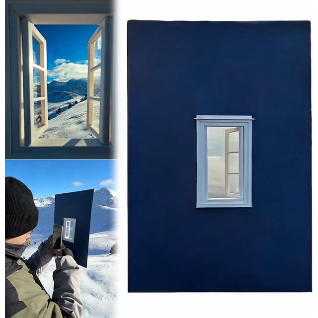 Ohmyroo Portable Photography Window Prop Lightweight Reusable Framing Accessory For Creative Travel Landscapes And Outdoor Portrts