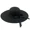Black, variant on Floppy Foldable Ladies Women Straw Beach Sun Hat Summer Travel Wide Brim Cap- Navy