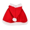 thumbnail image 6 of Promotion Clearance!Christmas Cat Clothes Xmas Holiday Costume Red Christmas Cape Hooded Cloak Winter Outwear for Costume Red M, 6 of 7