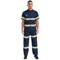 thumbnail image 5 of Disfraz de bombero para hombre, disfraz de Halloween, bombero, capitán de fuego, uniforme, casco de plástico, chaqueta, abrigo, pantalones y cinturón, 5 of 5