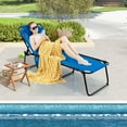 thumbnail image 4 of Costway Patio Folding Chaise Lounge with 4-Level Backrest Side Pocket & Detachable Headrest, 4 of 8