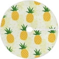 thumbnail image 1 of FMSHPON Pineapple Pattern Xmas Christmas Tree Skirt Stand Mat for Holiday Party Decoration Indoor Outdoor 36 inches, 1 of 6