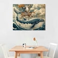 thumbnail image 2 of Orinice Cute Cat Fine Art Aesthetic Poster & Print Wall Painting for Home Decor, Canvas Wall Art for Living Room Bedroom Office Kitchen Bathroom, Fashion Kitchen Wall Pictures, Pack of 2 20x16in, 2 of 6