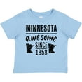 thumbnail image 3 of Inktastic Minnesota Awesome Since 1858 Boys or Girls Baby T-Shirt, 3 of 5