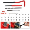 thumbnail image 1 of MYG 30Pcs/Set Metric Thread Repair Insert Kit M6*1MM Coil Set Tool for Engine Repair, 1 of 9