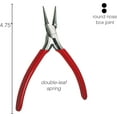 thumbnail image 5 of The Beadsmith Platinum Series German Round Nose Pliers, 4.75 inches (120mm) with Polished Steel Head, red PVC Comfort Grip Handle and Double-Leaf Spring, Tool for Jewelry Making, 5 of 8
