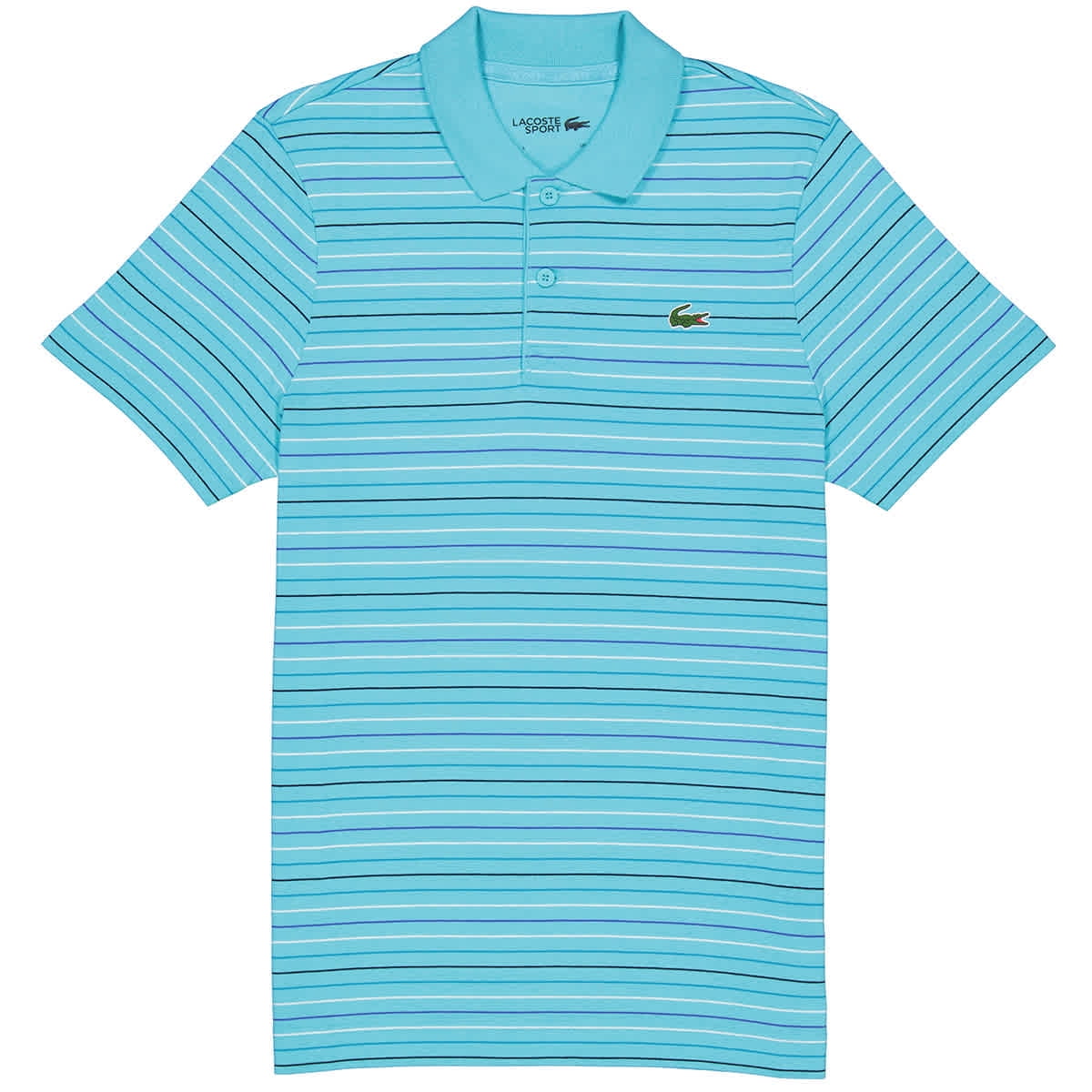 Lacoste Men's Blue/White Cotton Jersey Stripe Polo Shirt, 3 Walmart.com