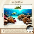 thumbnail image 3 of Wallpaper Underwater World Island Fish Sea Ocean Turtle Coral Reefs Tropical Peel and Stick Wall Murals 100"H x 144"W Removable PVC Wall Paper Self-Adhesive Wall Decor for Bedroom Living Room, 3 of 7