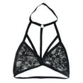 thumbnail image 1 of Gibobby Sujetador de encaje floral para mujer Deep V Sexy Bralette Lencería Brasieres anchos de espalda(Negro,G), 1 of 5