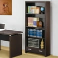 thumbnail image 2 of Home Square 4 Piece Set with Office Chair Mobile File Cabinet Bookcase and Desk, 2 of 11