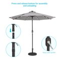 thumbnail image 3 of CHYVARY 9ft LED Patio Umbrella Market Outside Table Umbrella for Deck, Poolside and Patio, Gray, 3 of 8